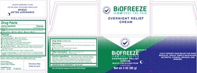 Label (Biofreeze Overnight Cream Label)